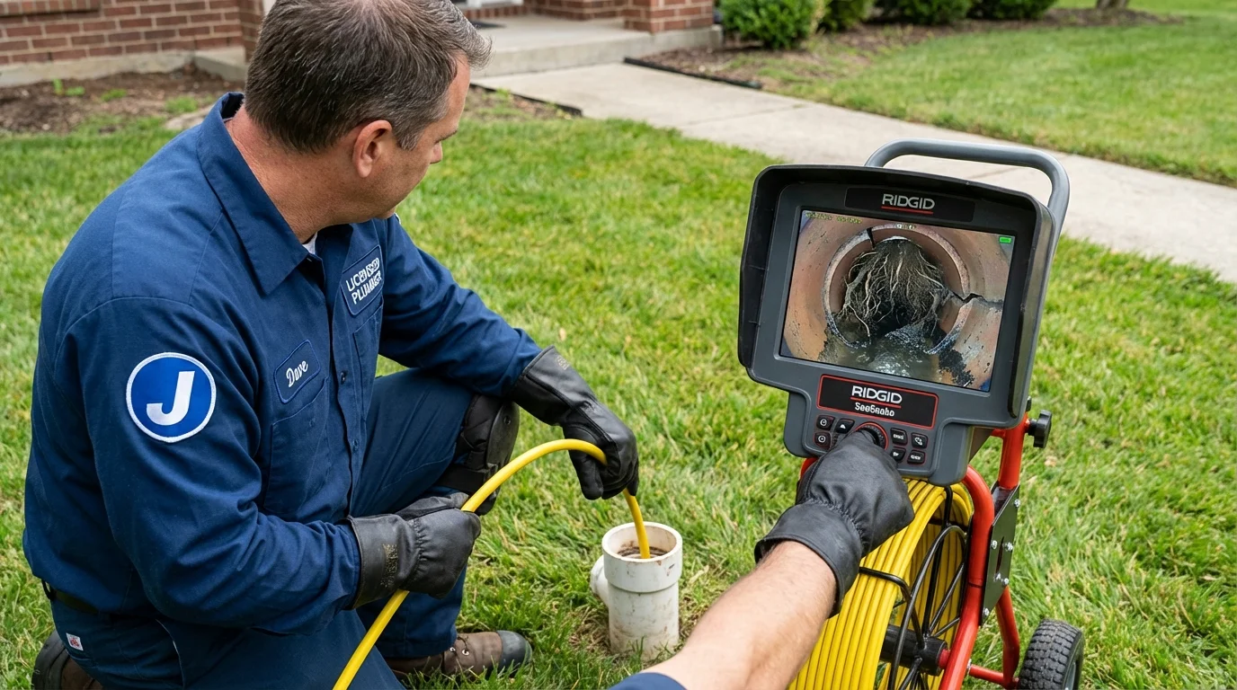 Sewer camera inspection being performed by Johns Plumbing LLC in Chula Vista